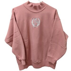 Vintage Sunrelt Sportswear Horse Embroidered‎ Mock Neck Sweatshirt Pullover
